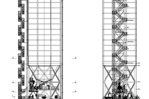  1 Sectional drawing of the new 5000 m³-cement silo from Silobau Thorwesten – maximum technical performance in its design as bolted steel silo 