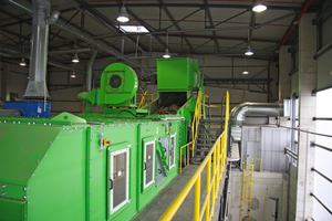  5 Heavy particles such as stones, non-ferrous parts and pieces of wood are removed in the air separator 