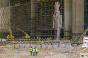  4 A workshop on “archeological heritage” will visit the Grand Egyptian Museum where the 11 m high, 83 t statue of Ramses II will be first monument that visitors will see in the museum’s entrance hall 