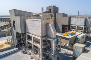  3 View of both production lines, each utilizing a Gebr. Pfeiffer MPS 3350 BC clinker grinding mill 