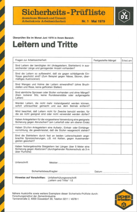 Working together safely - VDZ working group "Occupational ...