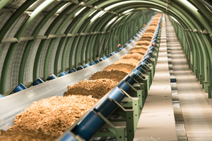  3 View of the enclosed conveyor flight in the area of the bridge 