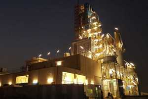  9 Kilns in operation by night 