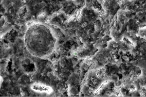  2 High-power (A – x500, B – x800) electron micrographs of the modified hardened GCPP 