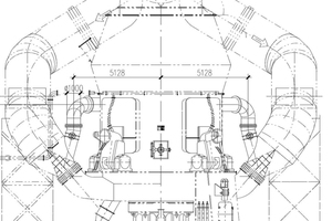  2 The scheme of vertical mill middle shell wind adjustment 