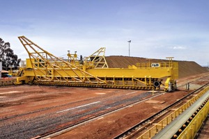  3 FAM bridge-type reclaimer: Anglo-American Brazil – MCG Mineracao Catalao de Goiás Ltda.; Boa Vista Fresh Rock Project, Brazil, 2013; niobium ore: 450 t/h 