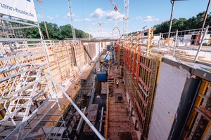  1 CEM III cements from HeidelbergCement are used to concrete the lock chamber 