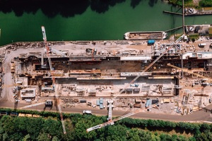  Bird’s-eye view of the new construction of Gleesen Lock 