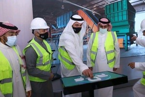  2 Inauguration of the material recycling and RDF production facility by SIRC in the presence of the President of the National Waste Management Center HE Dr. AbdullahAl Sibai, the CEO of SIRC and the member of the Managing Board of Green Environmental Solutions Company (GESCo), Majed Al Osailan 