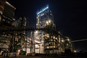  8 Jaypee Himachal cement plant at night  
