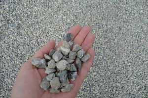  2 Recycled aggregate from reclaimed old concrete 