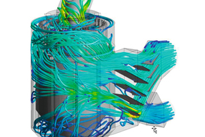  3 Air and material flow simulation in a Koesep®  
