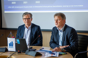  1 Michael Junghans and Hannes Gailer (right) consistently pursue the goal of CO2-neutral production within the Wietersdorfer Group 
