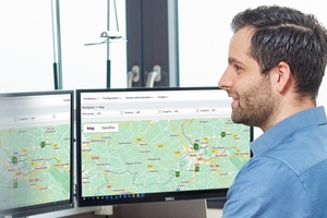  4 A GPS tracker integrated in the instrument in addition to a clear and concise map view based on Google Maps make it easy to locate widely distributed containers 