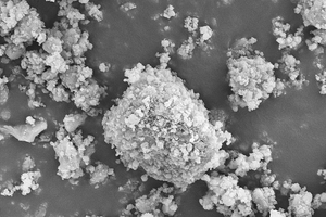  4 SEM images of meca® clay – (a) 5000 x magnification,  		(b) 20000 x magnification. 