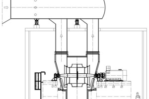  17	System arrangement drawing with induced draught fan 