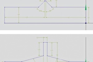  1	Parameterized layout with modification 