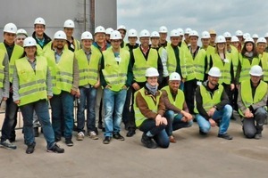  2 The group atop the six-stage preheater tower 