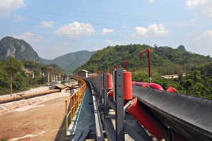  1 The troughed belt conveyor with horizontal curves and a length of 3.5 km 