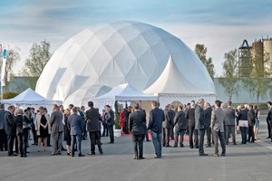  1 A large dome tent was the venue of the anniversary celebration 