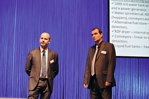  Jaroslaw Sawecki (Cemex Poland, left) introduced the drum dryer from cement work Chelm. Stefan Schäfer (VDZ, right) moderierte die Session. 