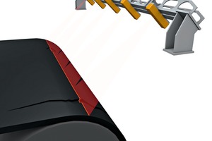  <div class="bildtext_en">1 The mobile inspection system Conti Surface­Inspect scans the entire conveyor belt surface by means of ultra-modern line laser technology</div> 