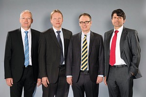  6 The Beumer Group senior management: (from left to right) Dr. Hermann Brunsen, Dr. Detlev Rose, Dr. Christoph Beumer (Chairman) and Norbert Hufnagel 