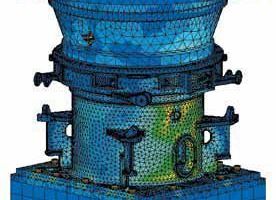  1 Finite element calculation result for a grinding table bearing housing 