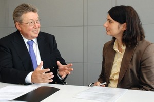  Dr. Reinhold Festge, Geschäftsführender Gesellschafter der Haver &amp; Boecker Gruppe sprach mit Dr. Petra Strunk von der ZKG INTER­NATIONAL . 