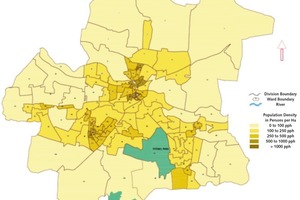  1 Map showing ­ward-wise population density, Nashik 