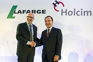  2 Holcim Chairman Rolf Soiron (left) together with Lafarge CEO Bruno Lafont at the media conference in Paris 