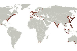  4 Global map of selected ocean board coal power plants (&lt; 10 km distance) 