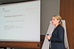  5 Christina Zufall, HR manager of Holcim Deutschland GmbH/ Hamburg, examined her company’s recruitment and personnel development policies 
