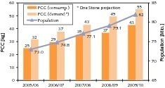  6	Development of the per capita cement consumption (source OneStone) 