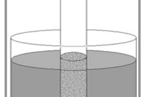  	Schematischer Aufbau Mess­einrichtung, Pulverproben [7] 