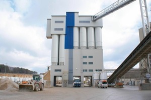  1	Modern high-throughput render, screed and mortar plant equipped for silo logistics  