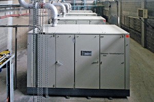  1 Over 50 compressors such as these screw compressors supply the cement plant with compressed air 