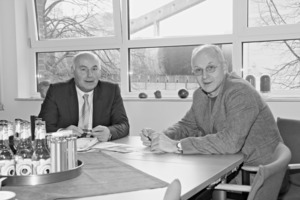  ZKG talking with Norbert Vering (left) and Heinz Bröker 