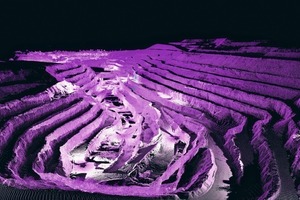  1 Laser scanning ­allows for the remote survey of large quarries and pits, without interruption of the operating machinery 