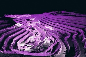  Laserscanning gestattet eine Fernvermessung großer Steinbrüche und Gruben ohne Unter­brechung des Betriebs der Ausrüstungen 