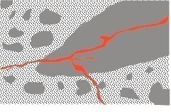  5	Cracks in the aggregate grain and the surrounding cement paste caused by ASR (scheme) [11] 