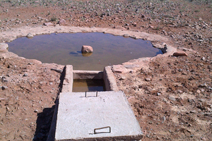  1 One of the waterholes which were built 