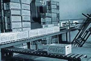  	Fördertechnik Ende der 1930er Jahre bei Coca-Cola. 