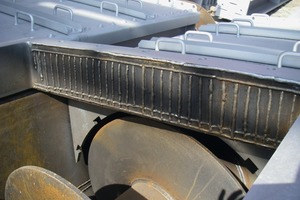  3 a) Inlet of the screw conveyor 