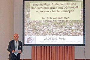  DHG Chairman Alexander Hufgard opens the DHG specialist conference on soil conservation in Fulda on 27 June 2013 
