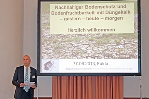  Der DHG-Vorsitzende Alexander Hufgard eröffnet die DHG-Fachtagung am 27.06.2013 in Fulda zum Thema Bodenschutz  