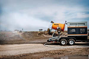  1 The DB-60 FusionTM dust suppression system is powered by an efficient generator for job sites with no utility service 