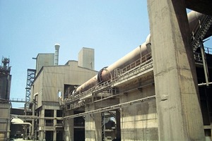  The rotary kiln of the Chekka cement plant in Northern Lebanon 