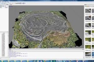  5 The next step of modelling is a 3D model showing colours and structures in an oblique aerial view 