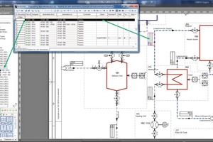  P&amp;ID with piping, flow directions and destinations 